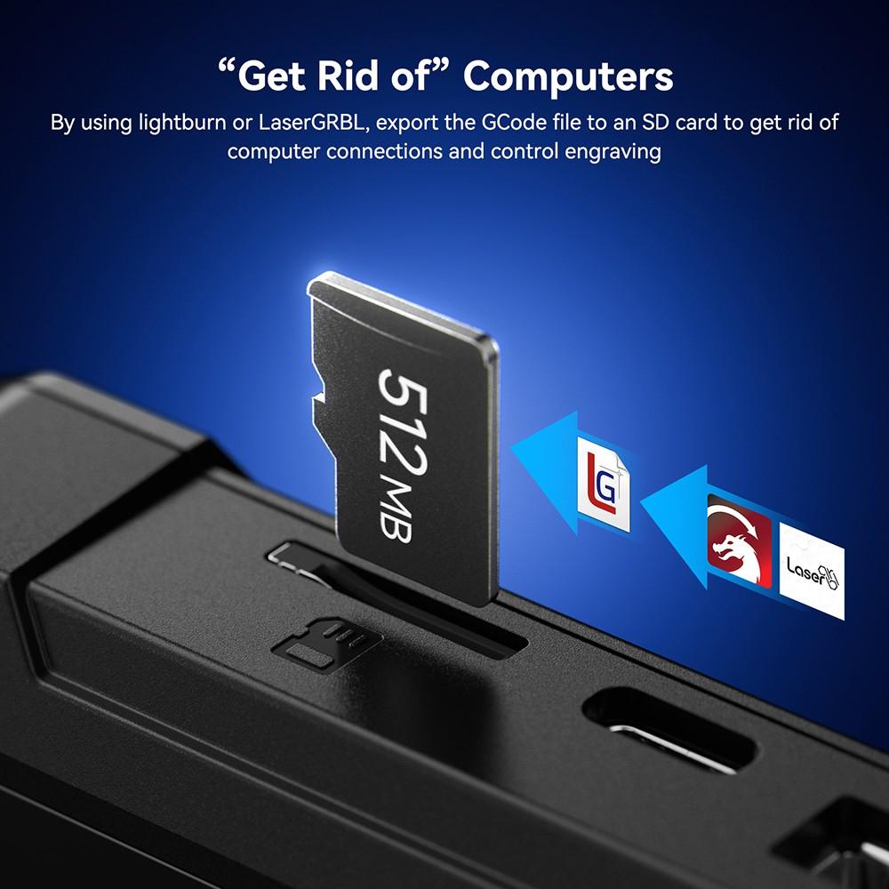 SCULPFUN TS1 3,5palcový dotykový displej, 480x320P, WiFi připojení, s porty pro SD kartu/ Type-C/ USB/ napájení