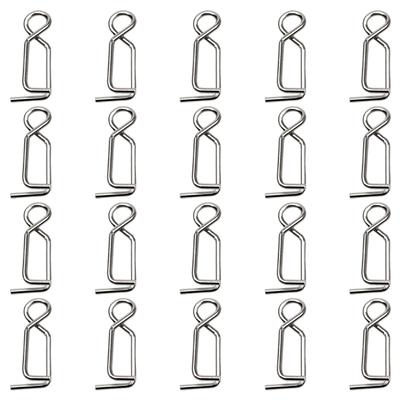 20pcs Fishing Accessories Lure Clip Tackle Snap Connector Fishing Snap Fast Lock Clip for Blowing Tube Squid Jig