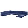 14 Piece Dining Set Cushions Dark Blue