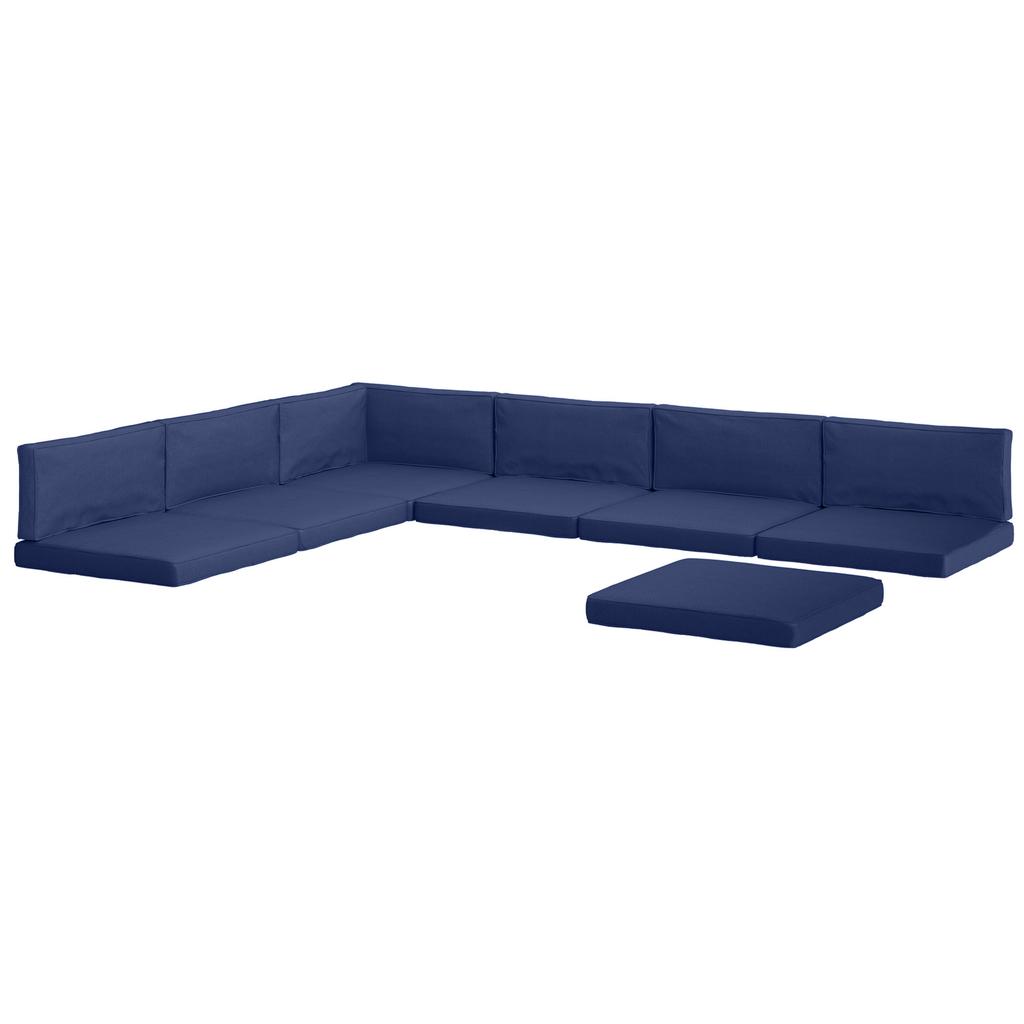 14 Piece Dining Set Cushions Dark Blue