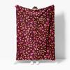 Soft Cozy Watercolor Floral Fleece Blanket Throw for Women Girls Sofa Bed Decoration Gift