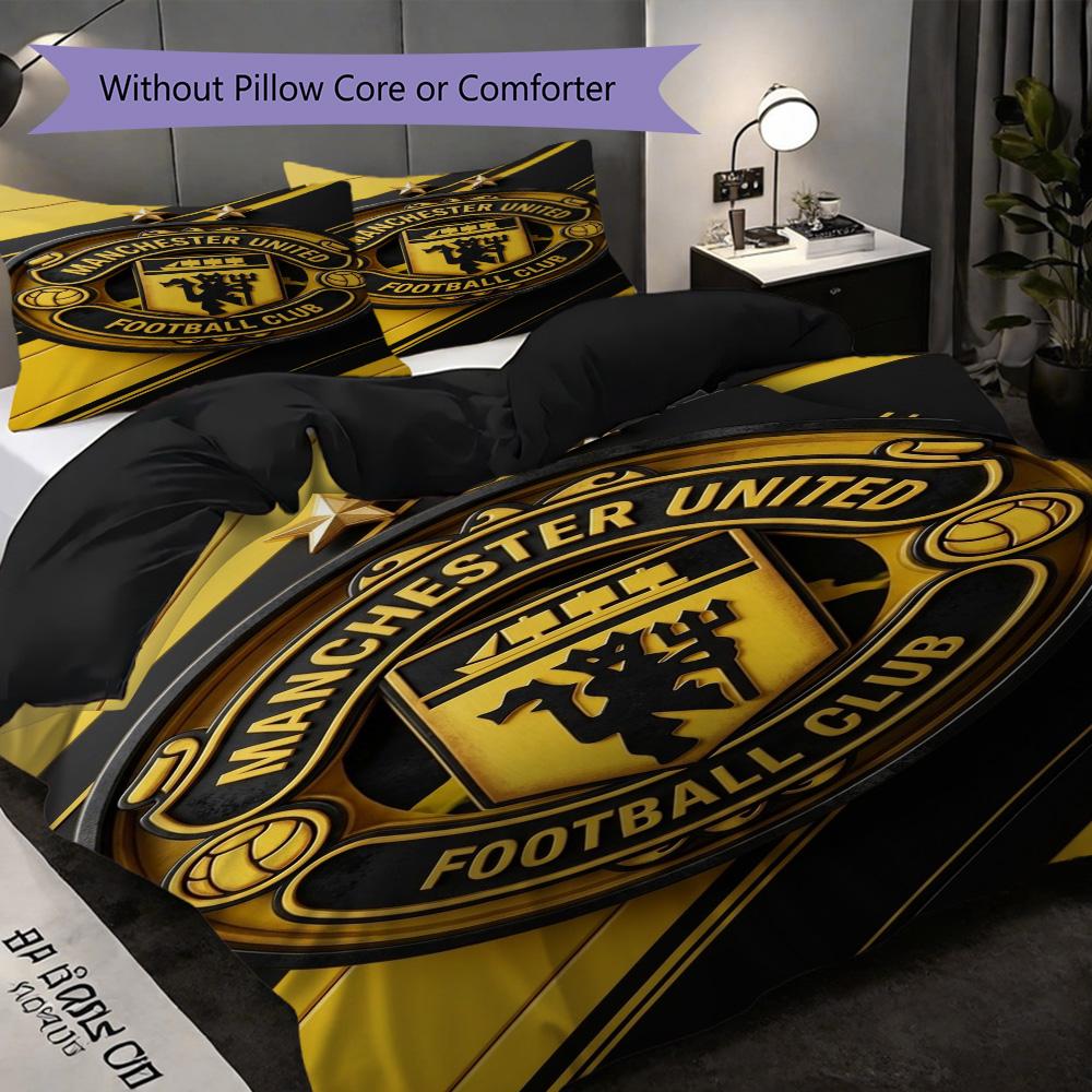 Manchester Glory Bedding (1 * duvet cover + 2 * pillowcase, without core) 2D Flat Bedding set Christmas birthday gift Duvet cover and pillowcase