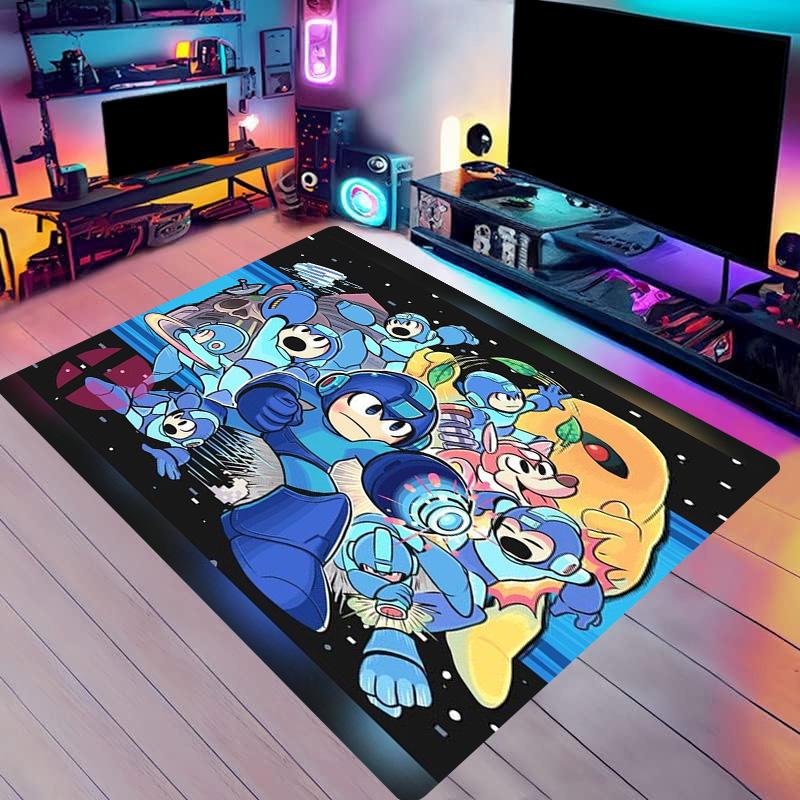 Robot Game Carpet M-Megaman European and American Series Living Room Square Rugs Tent Mats Carpets for Living Room