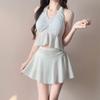 Atmosphere Swimming Suit Women's Split Two-piece Set Dopamine Color Vacation Hot Swimsuit Women