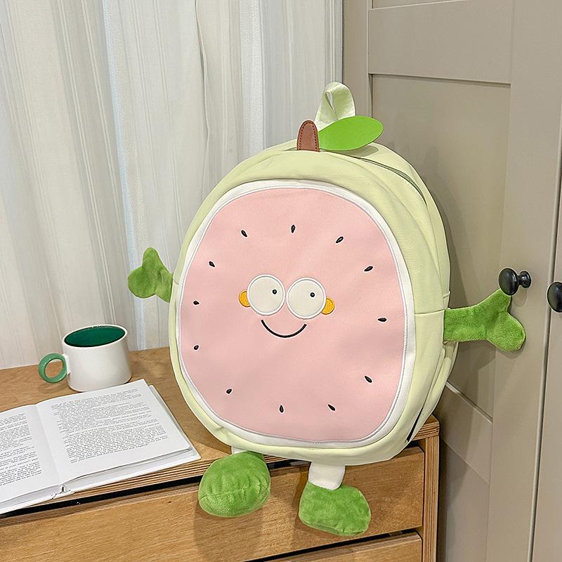 

2025 Cute Watermelon Backpack for Girls - Large Capacity Schoolbag: Fresh and Casual Design