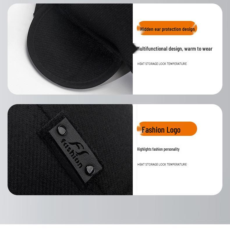 Men's Winter Warm Baseball Cap with Ear Protection - Ideal for Middle-aged & Elderly