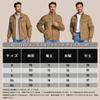 KEFITEVD Stand Collar Work Solid Size 3XL Men's Jacket, Windproof, Fleece-Lined, Outerwear, Outdoor, Streetwear, Color, Winter, Black,