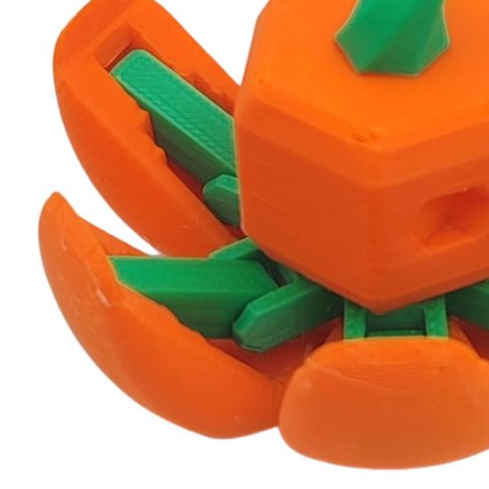 3D Printed Pumpkin Transforming Toy Flexible Pumpkin Figurine Stress Relief Toy for Halloween Thanksgiving Day Decoration