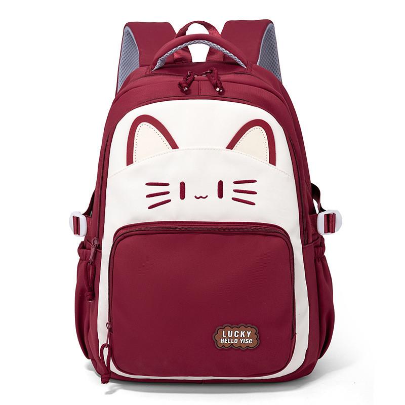 Capacity Simple Large Backpack With Kitten And Letter Print Design For Use Daily