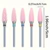 2PCS Tungsten Carbide Nail Drill Bits Gel Polish Remover 3/32 Inch Nail Art Files Cuticle Milling Cutter For Manicure Pedicure
