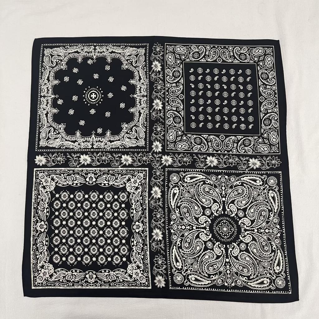 Neuer vielseitiger farblich abgesetzter Kaschmirblumen-Kleiner quadratischer Schal High-End Frühlings- und Sommer-Dünnstil-Schal Koreanische Version des Schals Damenschal