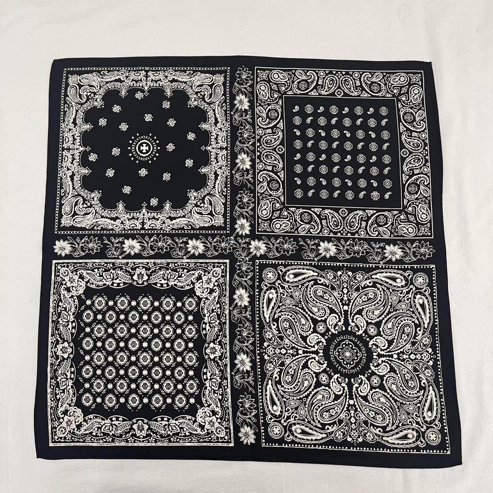 

Новый универсальный цветной квадратный шарф с цветком кешью, высококачественный тонкий шарф на весну и лето, корейская версия шарфа, женский шарф 53CM