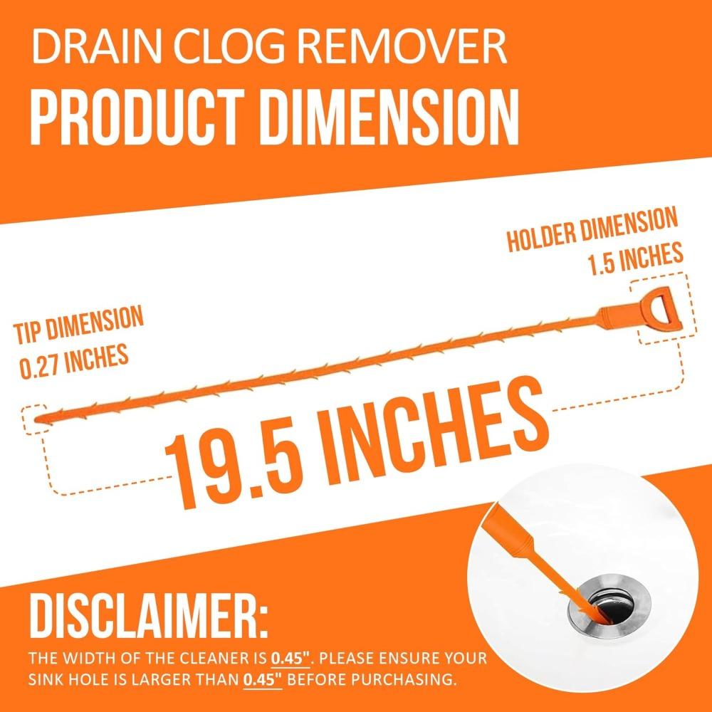 Creative sewer unclogging hook, hair hair floor drain unclogger, 50.5cm bathroom sink anti clogging cleaning hook