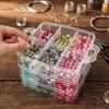 Transparent Adjustable Stackable Compartment Slot Plastic Storage Box For Organizing Toys Jewelry