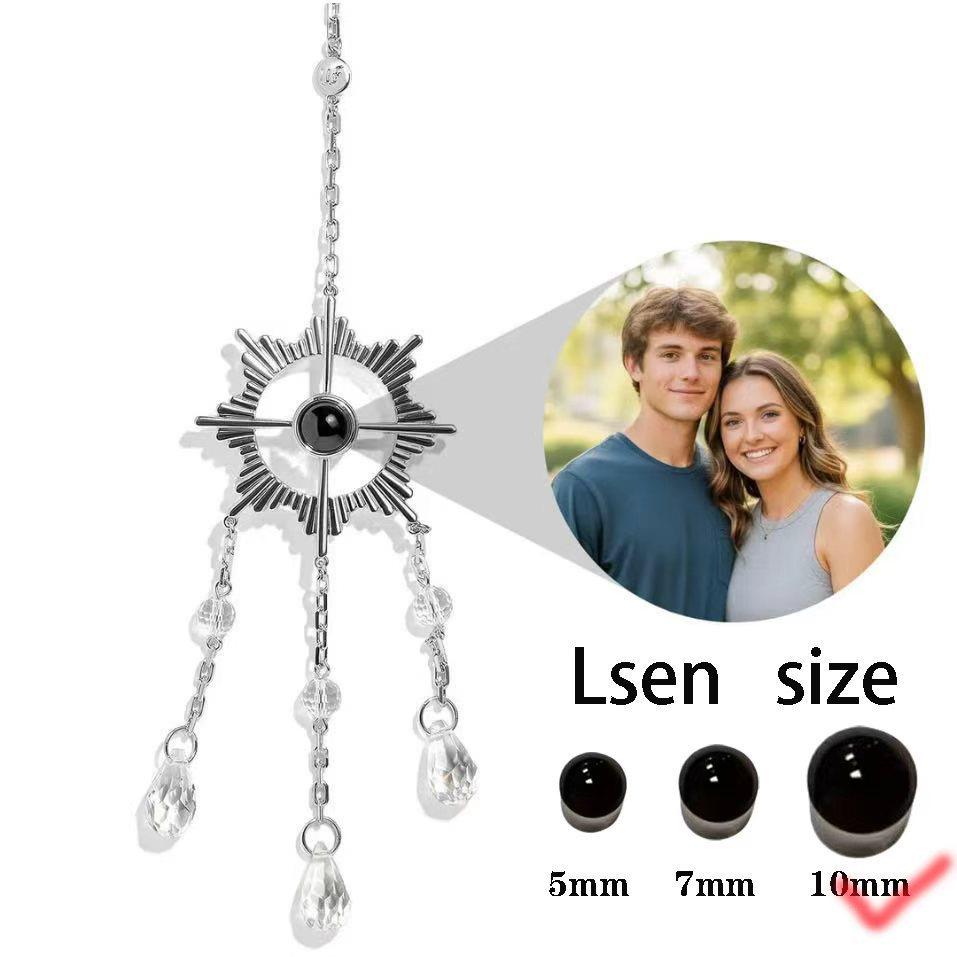 10mm Cross Pendant with 100 Languages 'I Love You' Projection - Perfect Thanksgiving & Christmas Gift