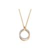 Rose Gold Double Ring Pendant Necklace Women Necklace 5194455