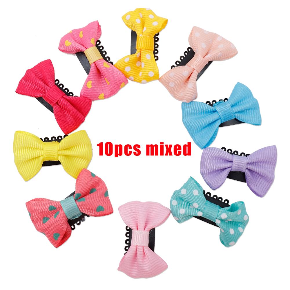 

10-50Pcs Baby Girl Hair Clips Candy Color Dot Cotton Print Safety Hairpin Baby Mini Hair Clip Children Cute Bow Hair Accessories