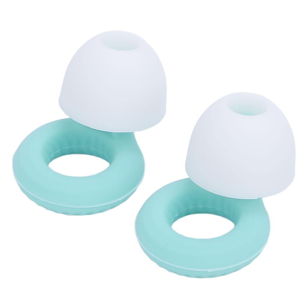 2 Pair Silicone Earplugs for Sleeping Noise Cancelling Washable Noise Reducing Ear Plugs with Ear