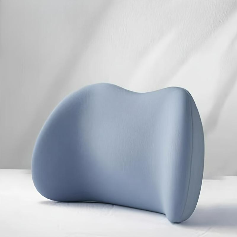 Ergonomic Lumbar Support Pillow Memory Foam Posture Corrector Pink Waist Cushion for Office Chair & Sleeping Hand Wash Only