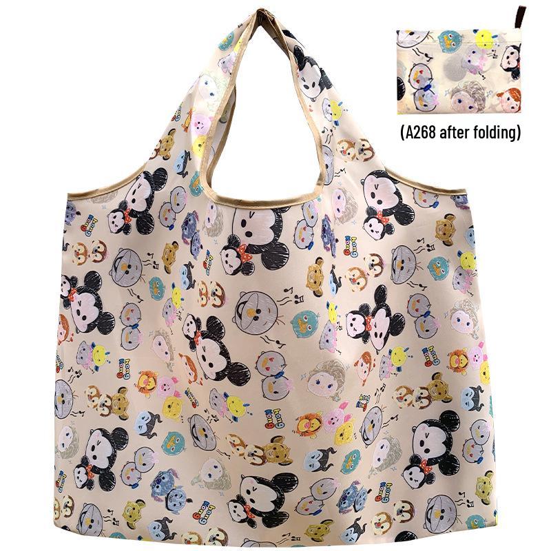 Eco-Friendly Foldable Korean Style Portable Shopping Bag - Medium Size Handbag