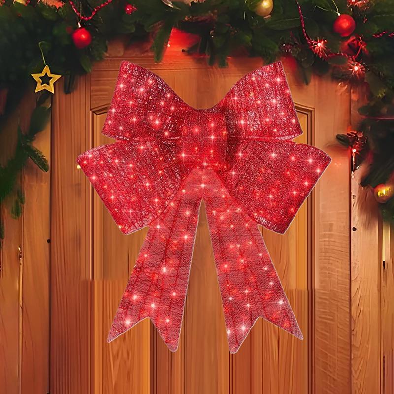 Christmas Decorations, Christmas Bow Decoration, Large Christmas Bows Outdoor, Christmas Bows Comes With Adhesive Backing
