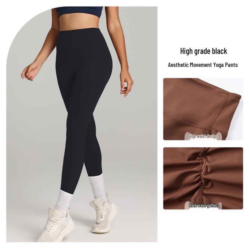 

High-Waisted Tummy Control Quick-Dry Yoga Pants for Pilates - Breathable and Hip-Lifting Design Large
