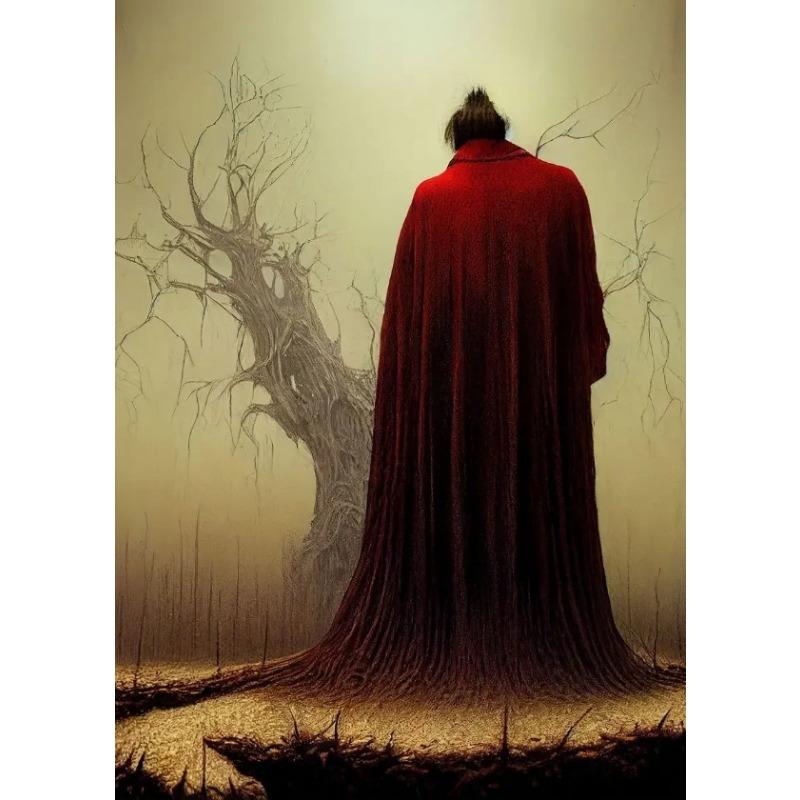 Surrealism Fantasy World Magic Skeleton Castle Poster and Prints Canvas Painting Wall Art Pictures for Room Home Decor Gift