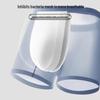 Plus Size Men's Ice Silk Boxer Briefs: Breathable, Antibacterial, Seamless Underwear with Ventilation