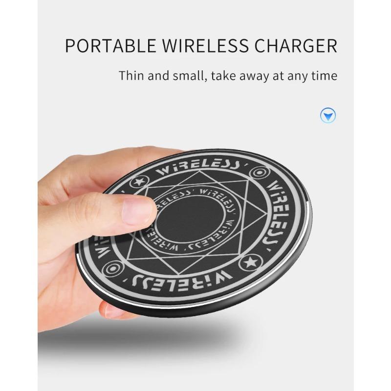 10W Fast Wireless Charger Magic Circle For iPhone 12 11 11Pro Max Qi Fast Charging Pad for Samsung Xiaomi Mi  Fast Charger