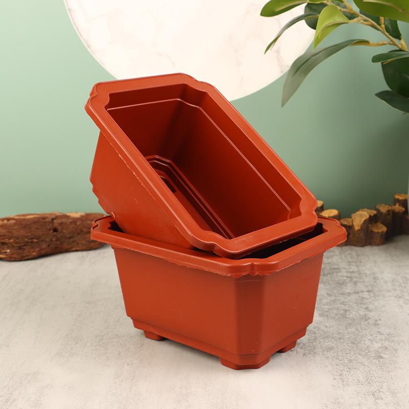 5 Adet Saksı Dikdörtgen Klasik İç Mekan Bitkileri Fide Plastik Bonsai Ev Ofis Kaktüs Saksısı Çiçek Saksısı Bahçecilik Saksısı