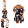 Usa Women Floral Off Shoulder Sling Dress For Effortless Casual Beach Style