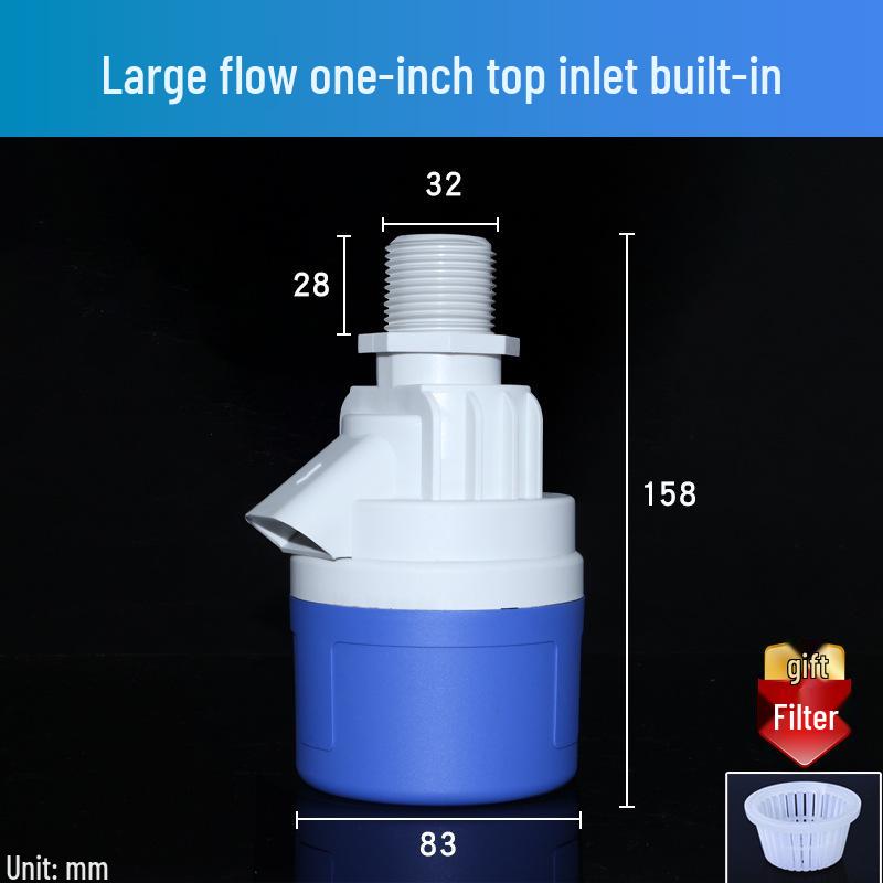 Automatic High Flow Water Tank Control Valve with Self-Stopping Feature and Plastic Float Valve