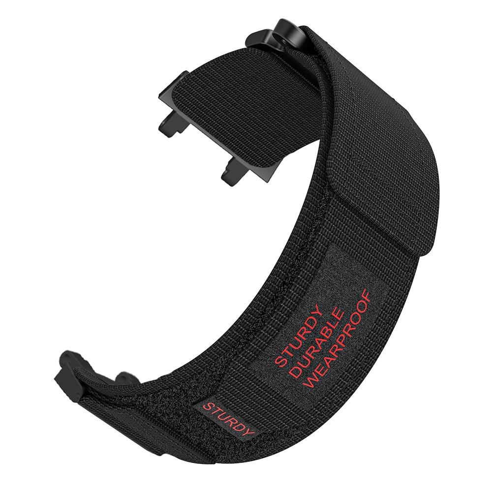 For Huami Amazfit T-Rex 3 Outdoor Climbing Watch Strap Magic Tape Breathable Nylon Band with Connector