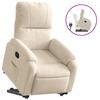 Recliner with Rising Aid Beige Microfiber Fabric