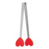 Creative Silicone Stainless Steel Mini Snack Food Tongs Non-slip Handles BBQ Bread Ice Cube Clip Kitchen Accessories BBQ