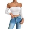 European and American camisole with waist-cinching short sleeves, sexy sleeve cropped tube top, strapless design
