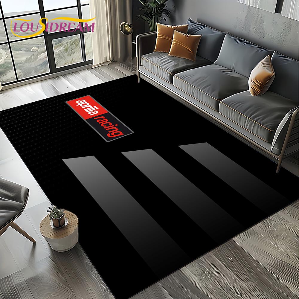 2025 Aprilia Racing Car Logo Motorcycle Carpet Rug for Bedroom Living Room Home Sofa Decoration,kids Play Decor Floor Mat Gift