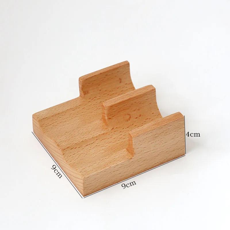 Creative Wooden Sushi Display Plate Rectangular Molecule Cuisine Display Rack Restaurant Food Specialty Display Tableware