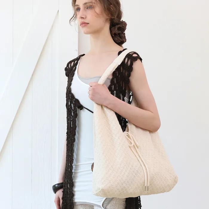 Jeanne Summer Cotton Shoulder Bag_Beige