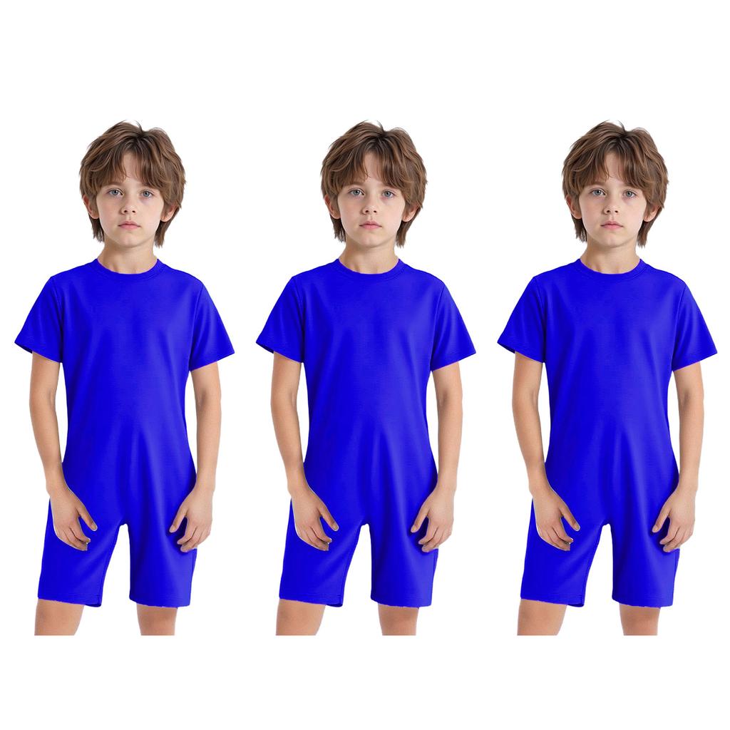 3 Stuks Jongens Adaptieve Bodysuit Speciale Behoeften Makkelijk Aan te Trekken Verborgen Rits op de Rug Korte Mouwen Jumpsuit