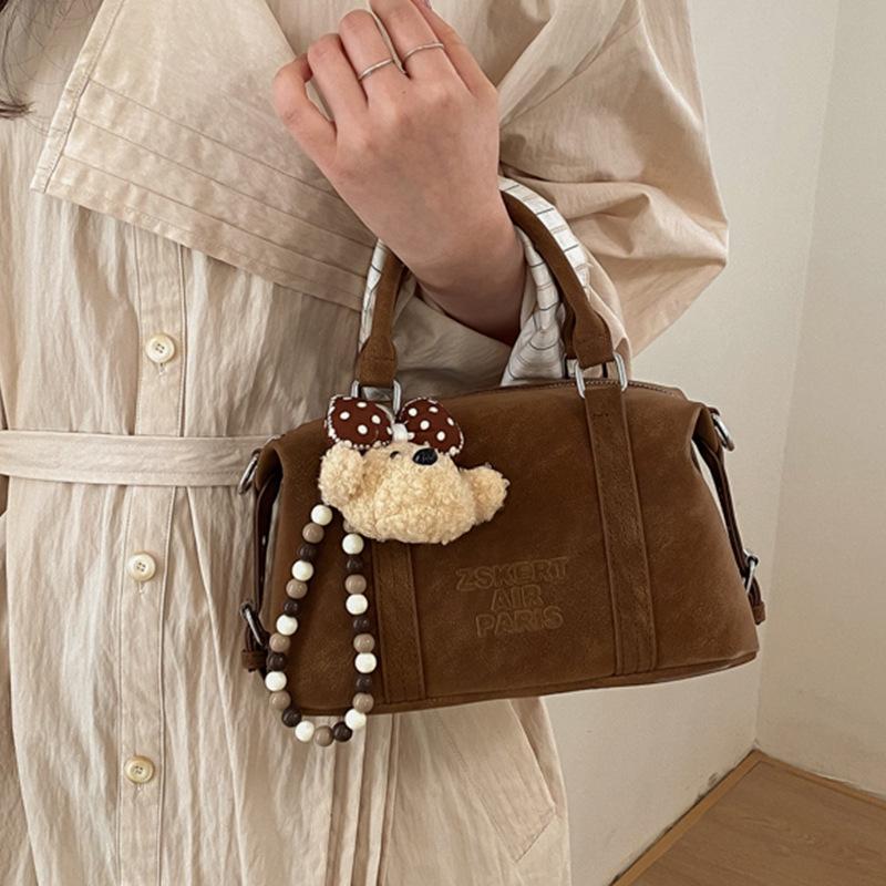 Borsa Boston alla Moda da Mano per il Pendolarismo, Borsa a Tracolla per il Lavoro, Semplice Borsa Piccola da Mano per l'Ufficio