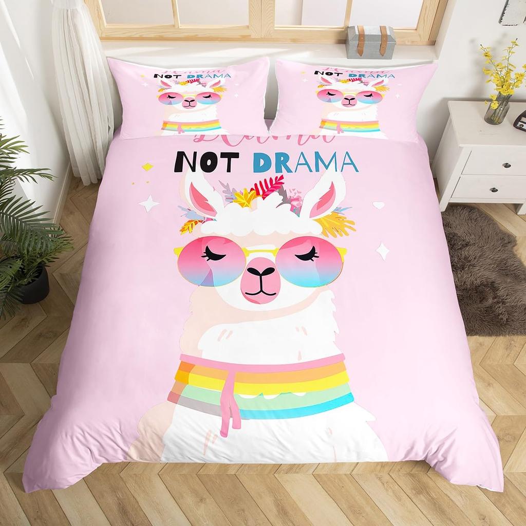 Comforter Cute Alpaca Queen Size Lightweight Down S Bedroom Decor Cartoon Animals No Comforter