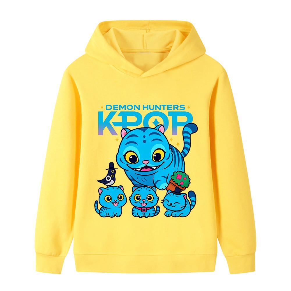 B1234 Kinder Jungen Mädchen Derpy Kpop Rumi Zoey Mira Print Langarm Kapuzenpullover