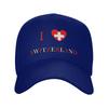 New Summer I Love Switzerland  Baseball Cap  Outdoor Sports Casual Print Sun Trucker Hat Unisex Adult Adjustable Baseball Caps