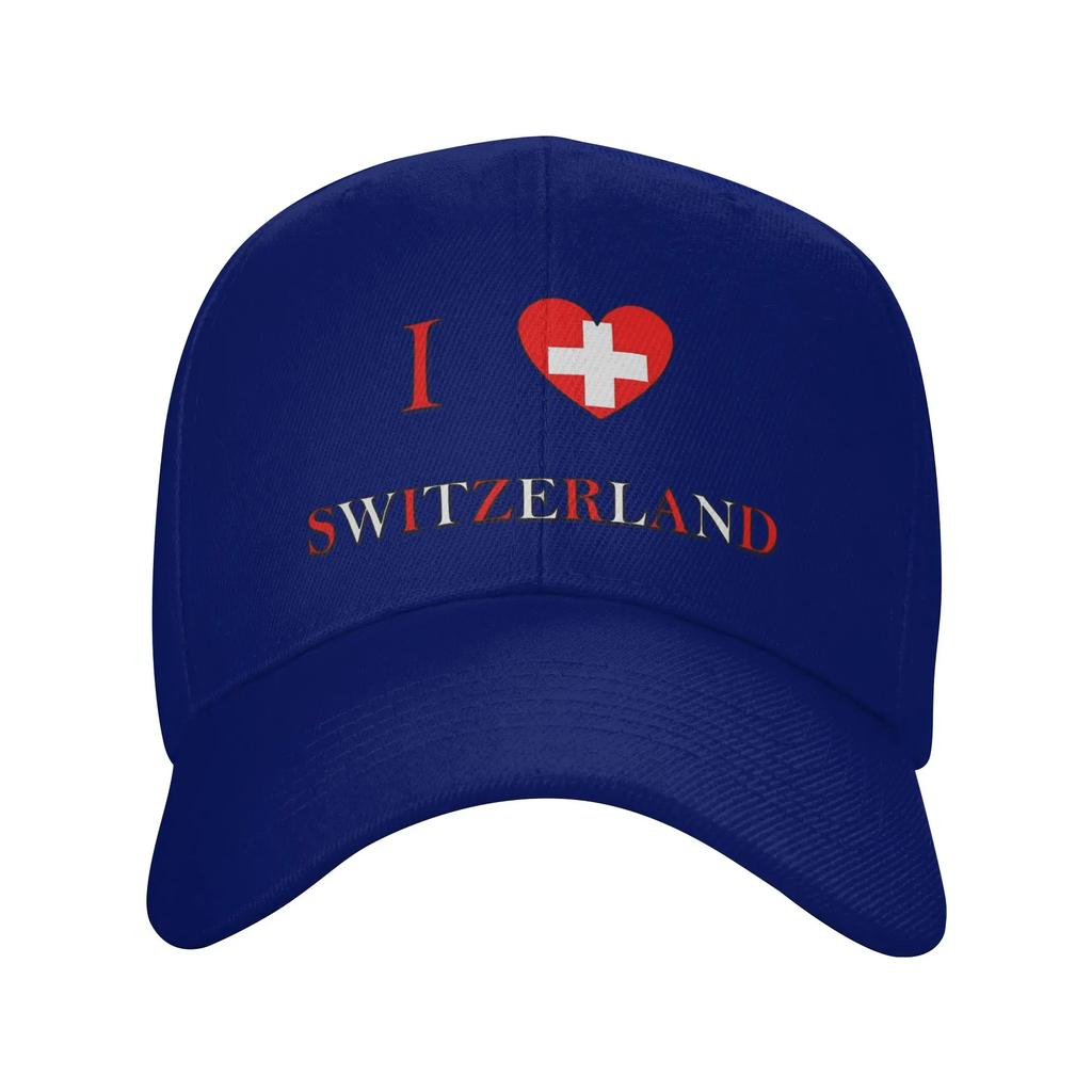 New Summer I Love Switzerland Baseball Cap Outdoor Sports Casual Print Sun Trucker Hat Unisex Adult Adjustable Baseball Caps