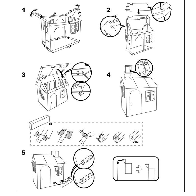 DIY Cardboard House Model: Early Education Puzzle & Painting Toy for Kids