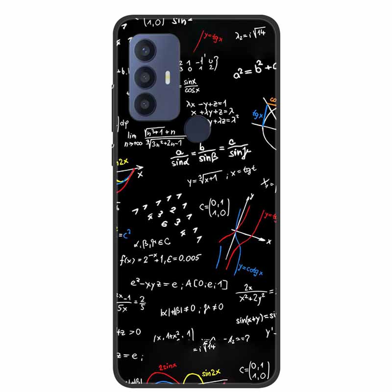 For TCL 30 SE Case Soft Silicone Marble TPU Black Cover for TCL 305 306 30SE 6.52'' Phone Back Cases for TCL30SE 6165H Coque New