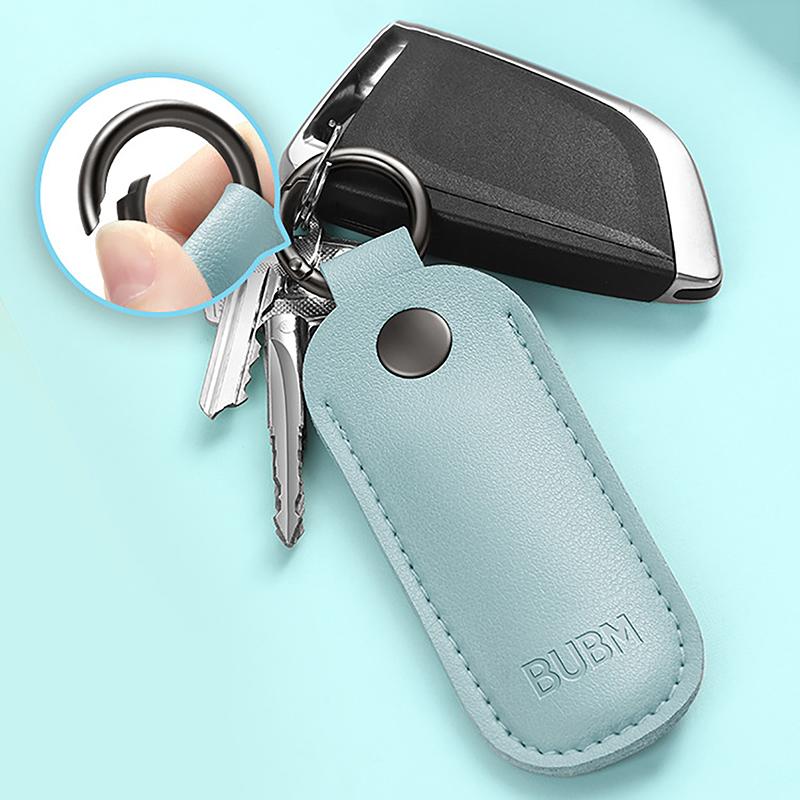 Leather U Disk Pouch Key Ring Holder Usb Flash Drive Storage Bag Pendrive Protective Cover Memory Stick Case