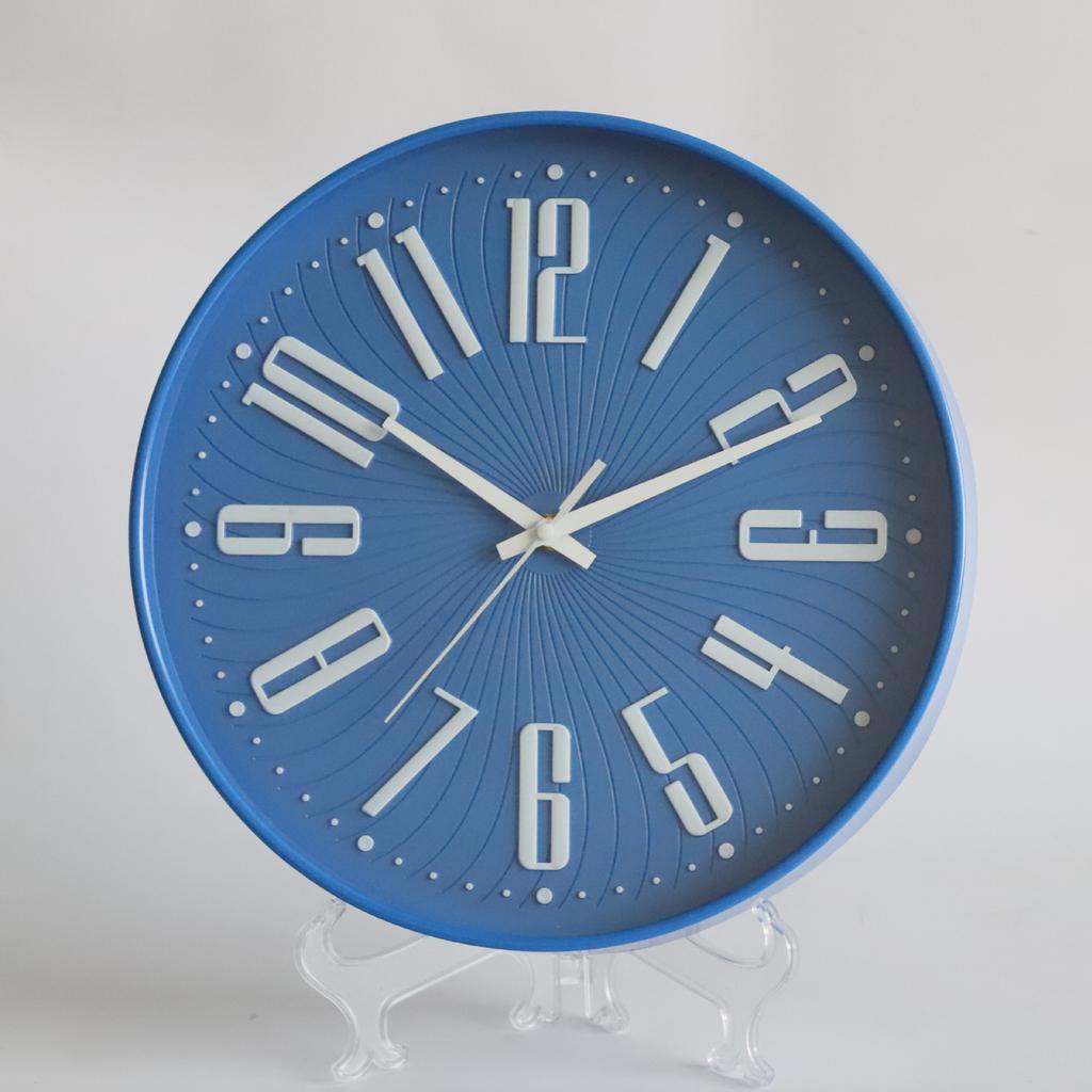 12 Zoll 30CM Leise Wanduhr, Kreativ und Modisch, Dreidimensionale Digitale Minimalistische Uhr für Zuhause Wohnzimmer