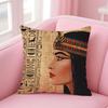 Ancient Egyptian Art Cushion Cover Pillow Case Soft Skin Friendly Fabric  Concealed Zipper